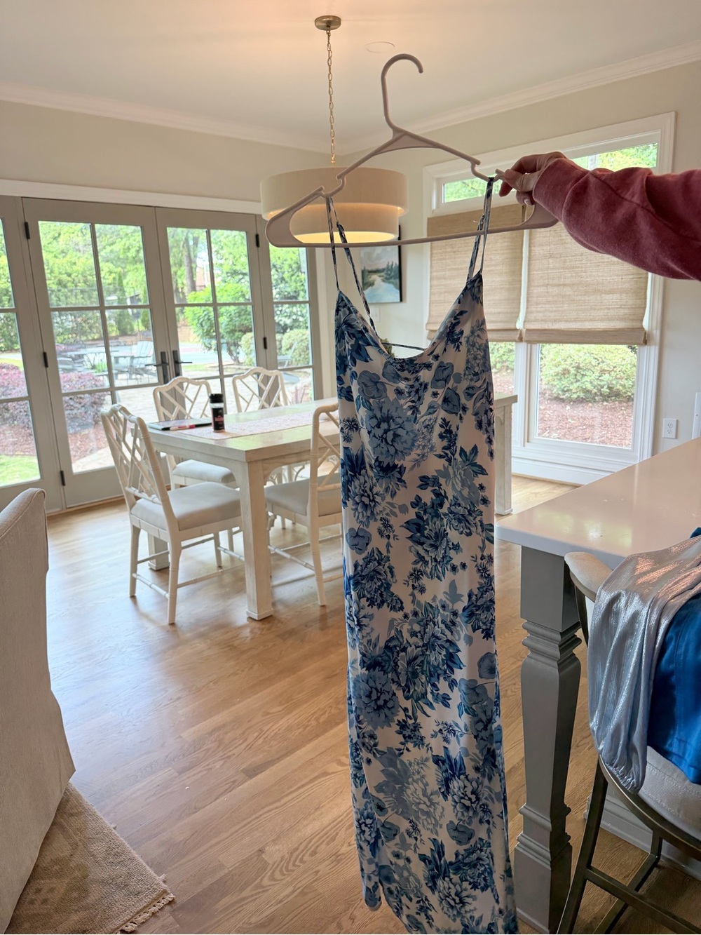 Hello Molly Blue and White Floral Slip Dress